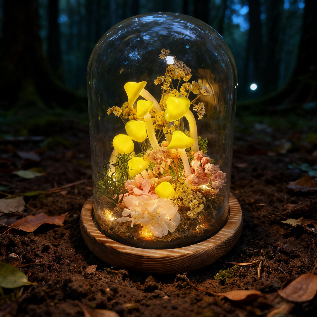 StarlitCarat Green Mushroom Night Light 2200K USB