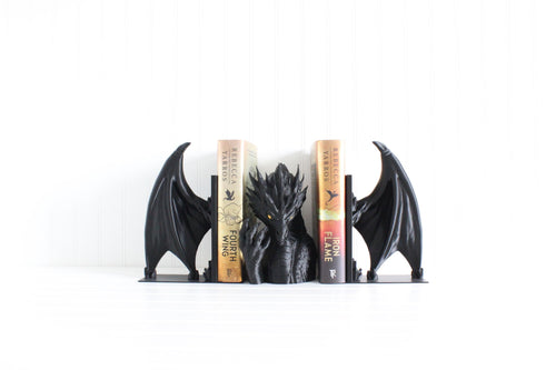 DelightfullyDutch 3D Printed Dragon Bookends Fourth Wing Bookshelf Decor