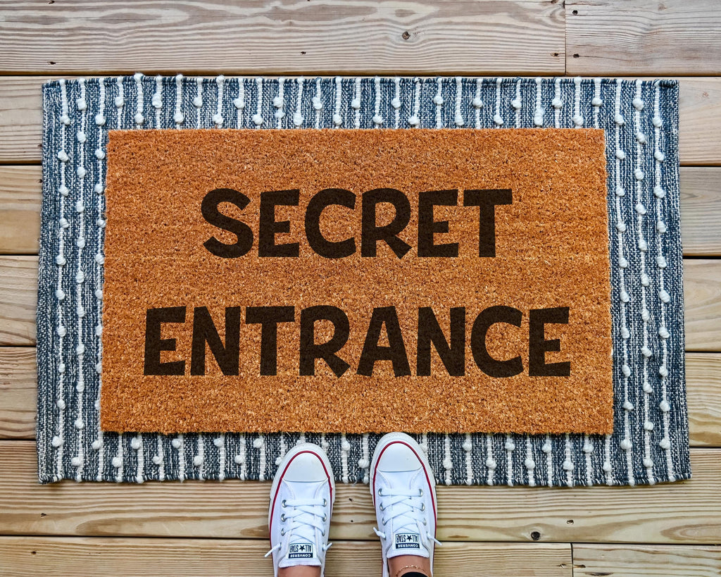 Secret Entrance Coir Doormat Funny Welcome Mat