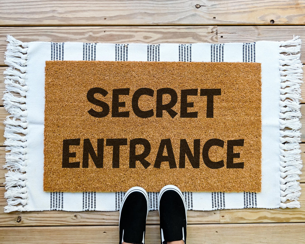 Secret Entrance Coir Doormat Funny Welcome Mat