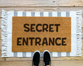Secret Entrance Coir Doormat Funny Welcome Mat