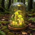StarlitCarat Handmade Green Mushroom Lamp With Shell