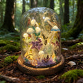 StarlitCarat Handmade Blue Mushroom Lamp With Shell Night Light