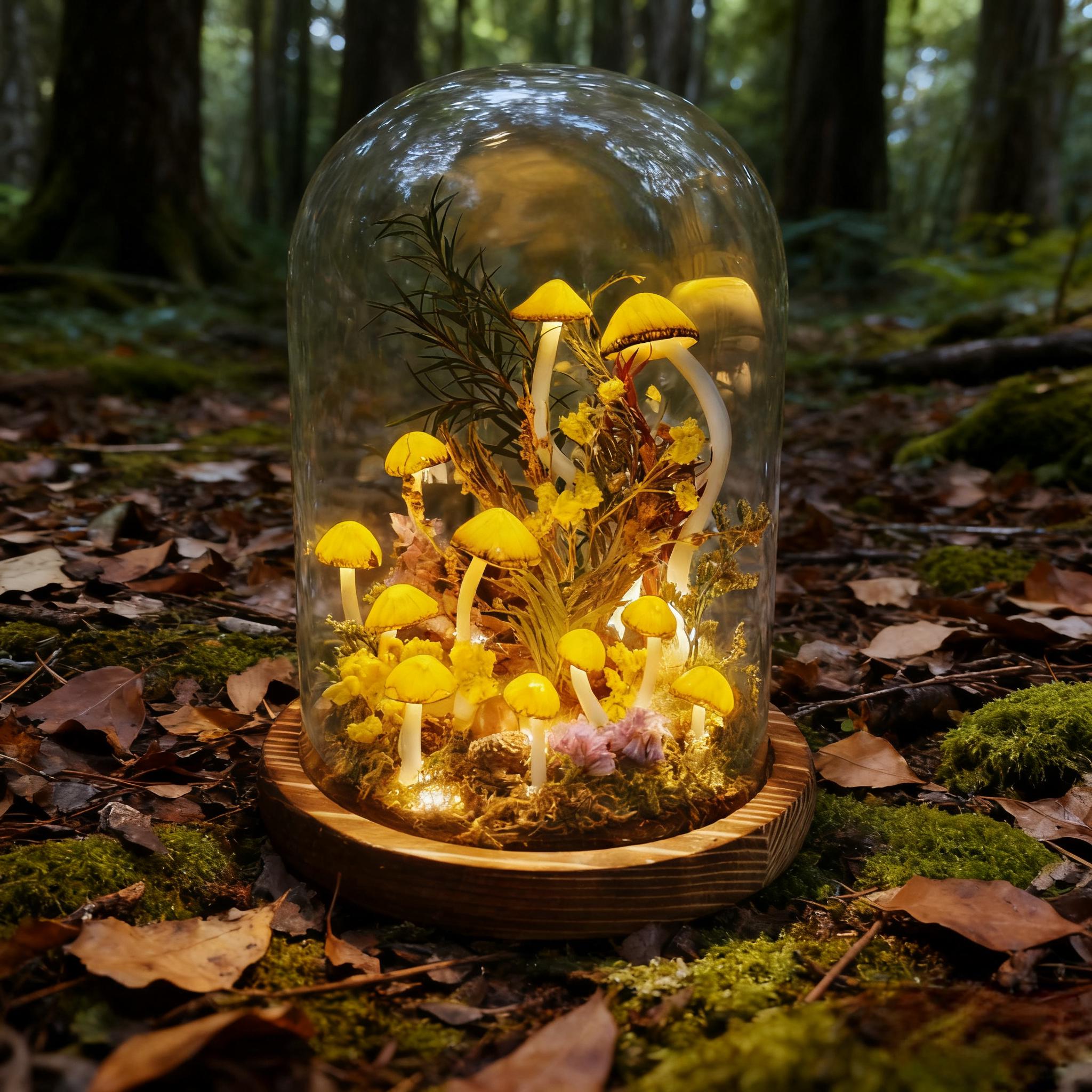 StarlitCarat Whimsical Fairy Mushroom Night Light Handmade Fantasy Decor 2200K