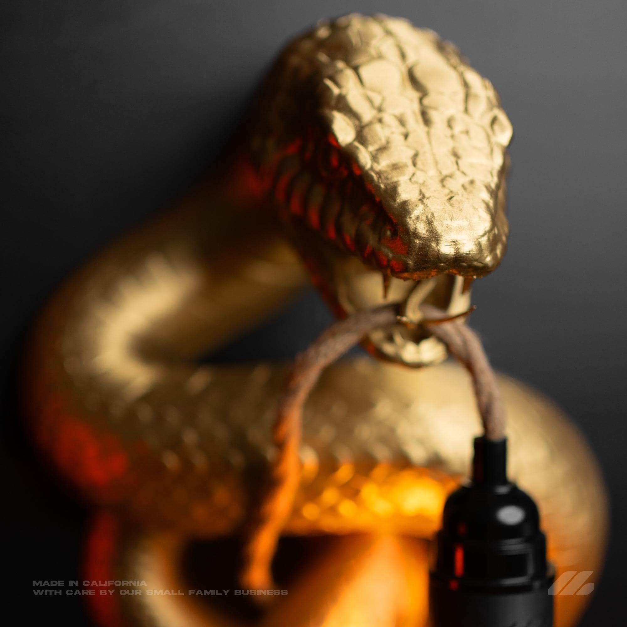 April16studio Gold Snake Wall Light Handcrafted Serpent Sconce 19in