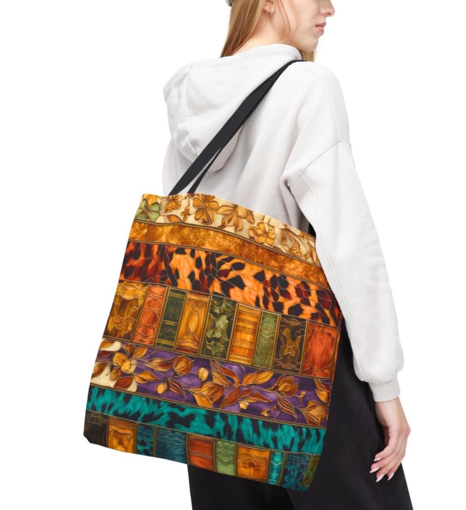 LELORESTORE Animal Print Canvas Tote Bag Leopard Tiger Pattern