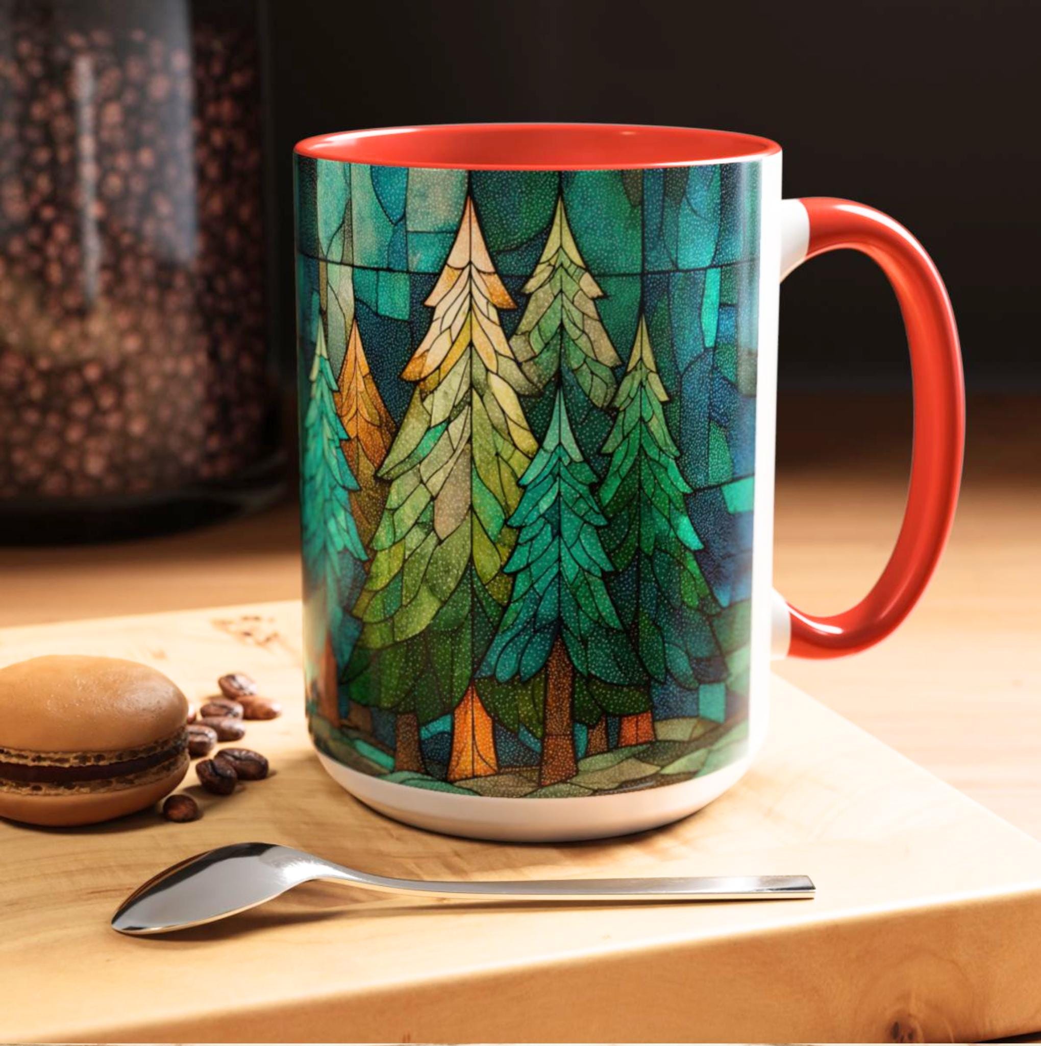 LELORESTORE Festive Christmas Tree Ceramic Mug 11oz 15oz Holiday Drinkware