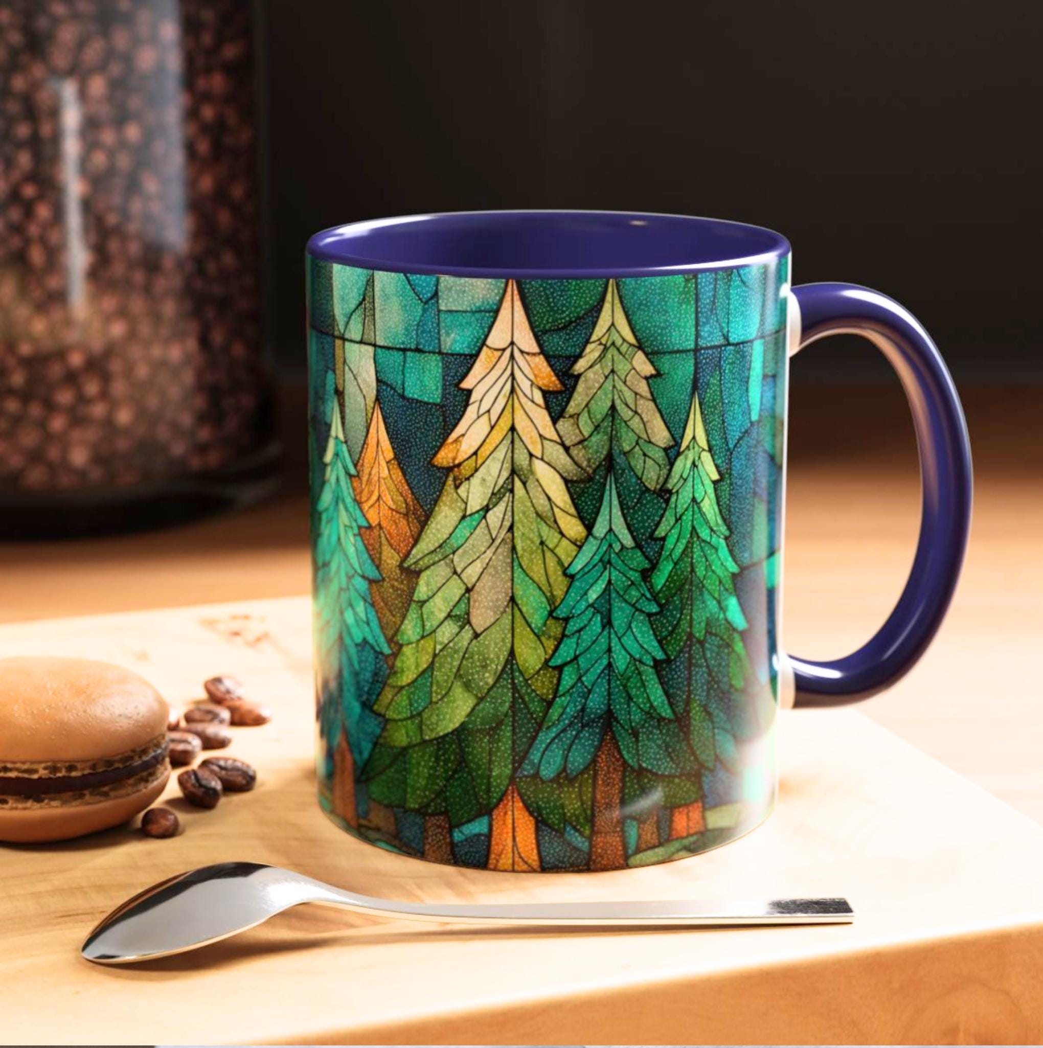 LELORESTORE Festive Christmas Tree Ceramic Mug 11oz 15oz Holiday Drinkware
