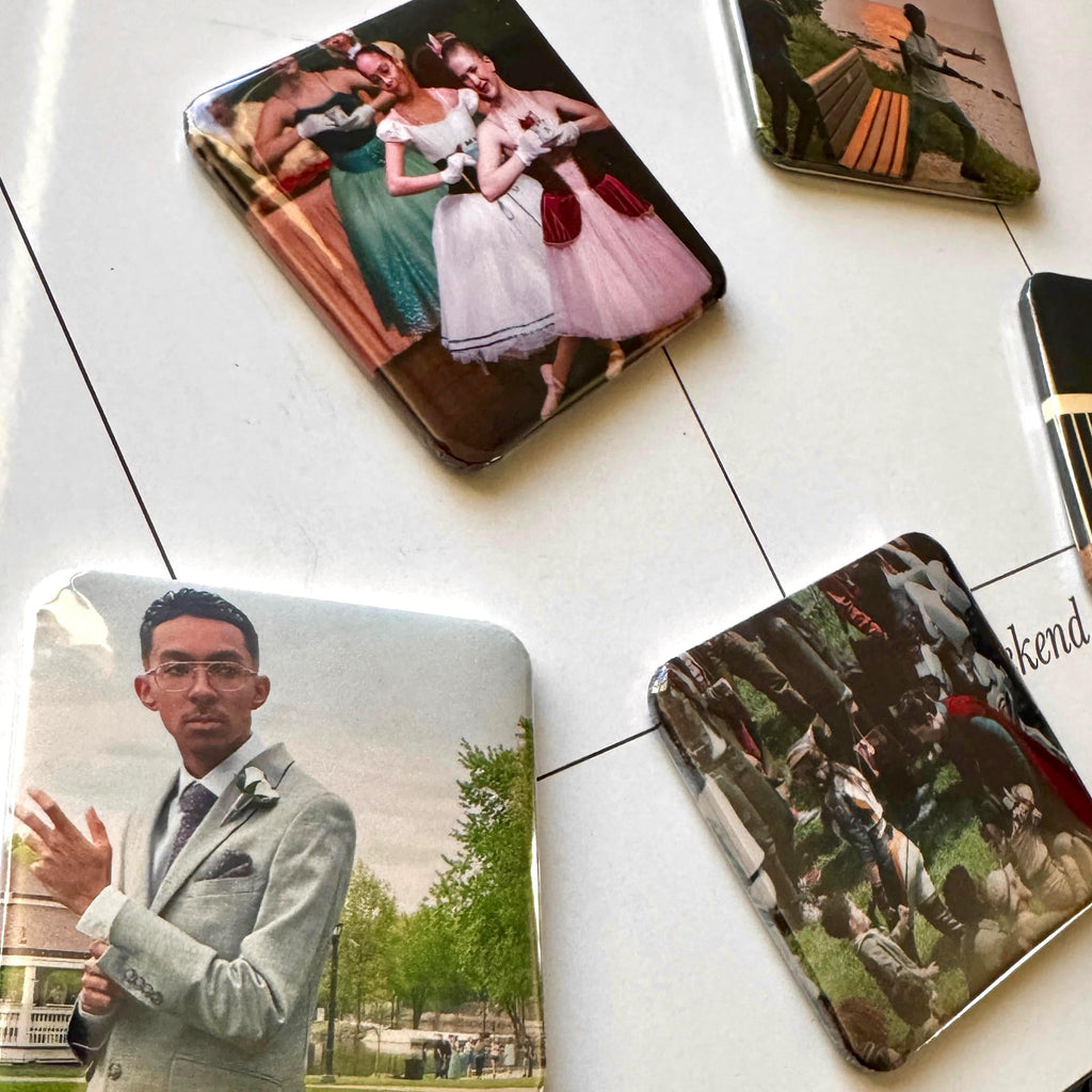 Miniature Custom Square Photo Magnets 2x2in