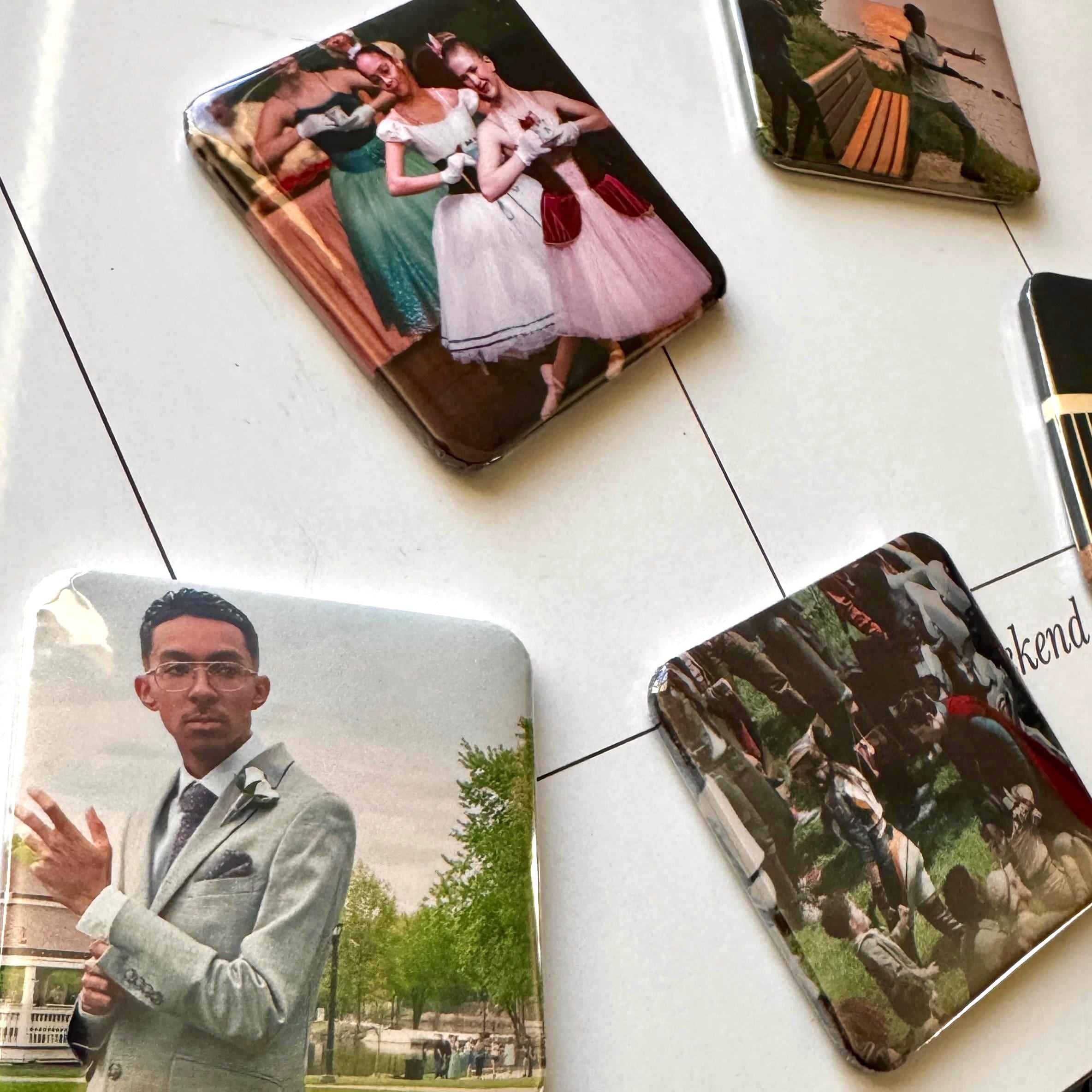Miniature Custom Square Photo Magnets 2x2in