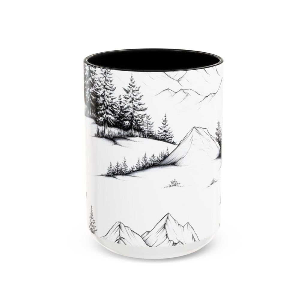 LELORESTORE Personalized Mountain Ceramic Coffee Mug Custom Name Nature Gift