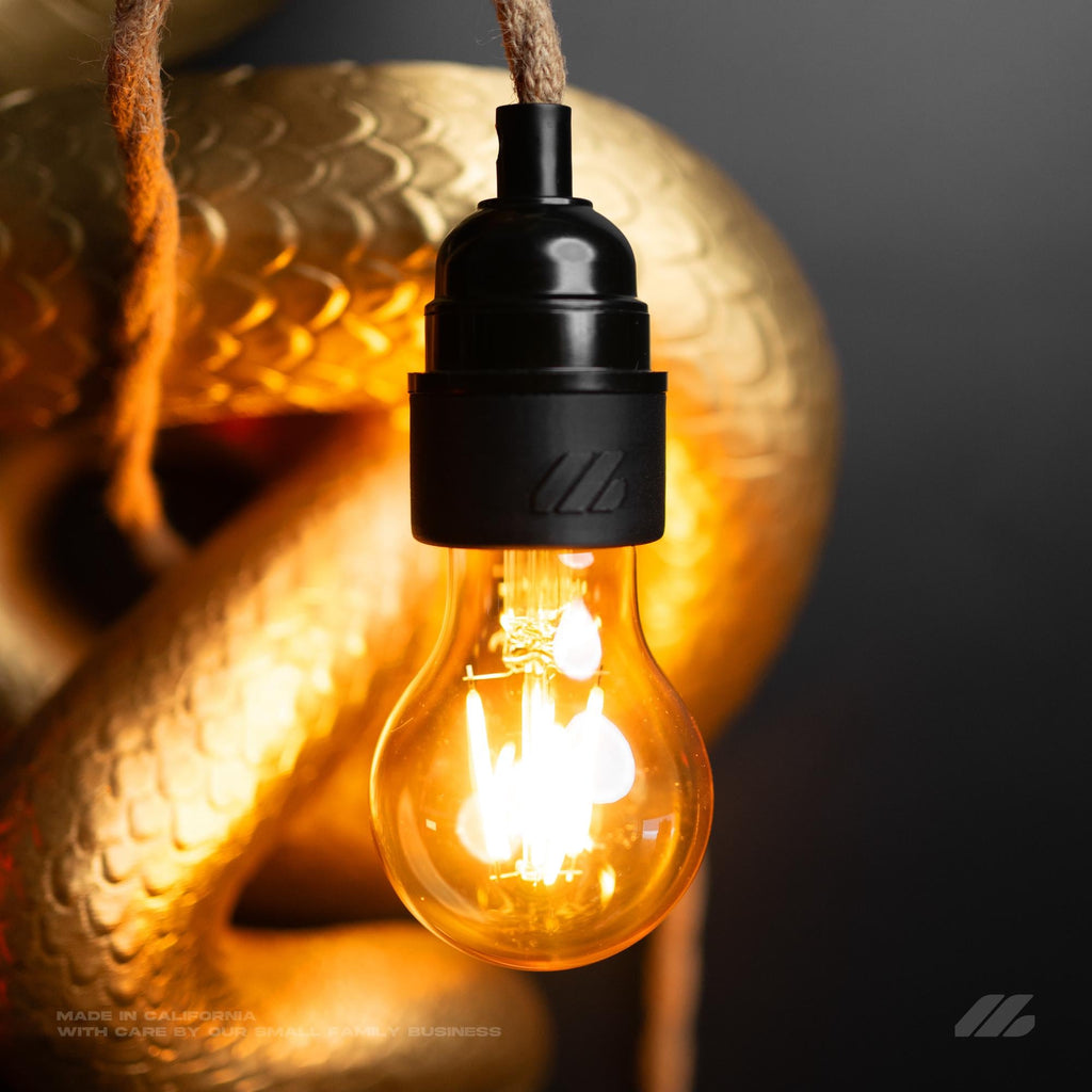 April16studio Gold Snake Wall Light Handcrafted Serpent Sconce 19in
