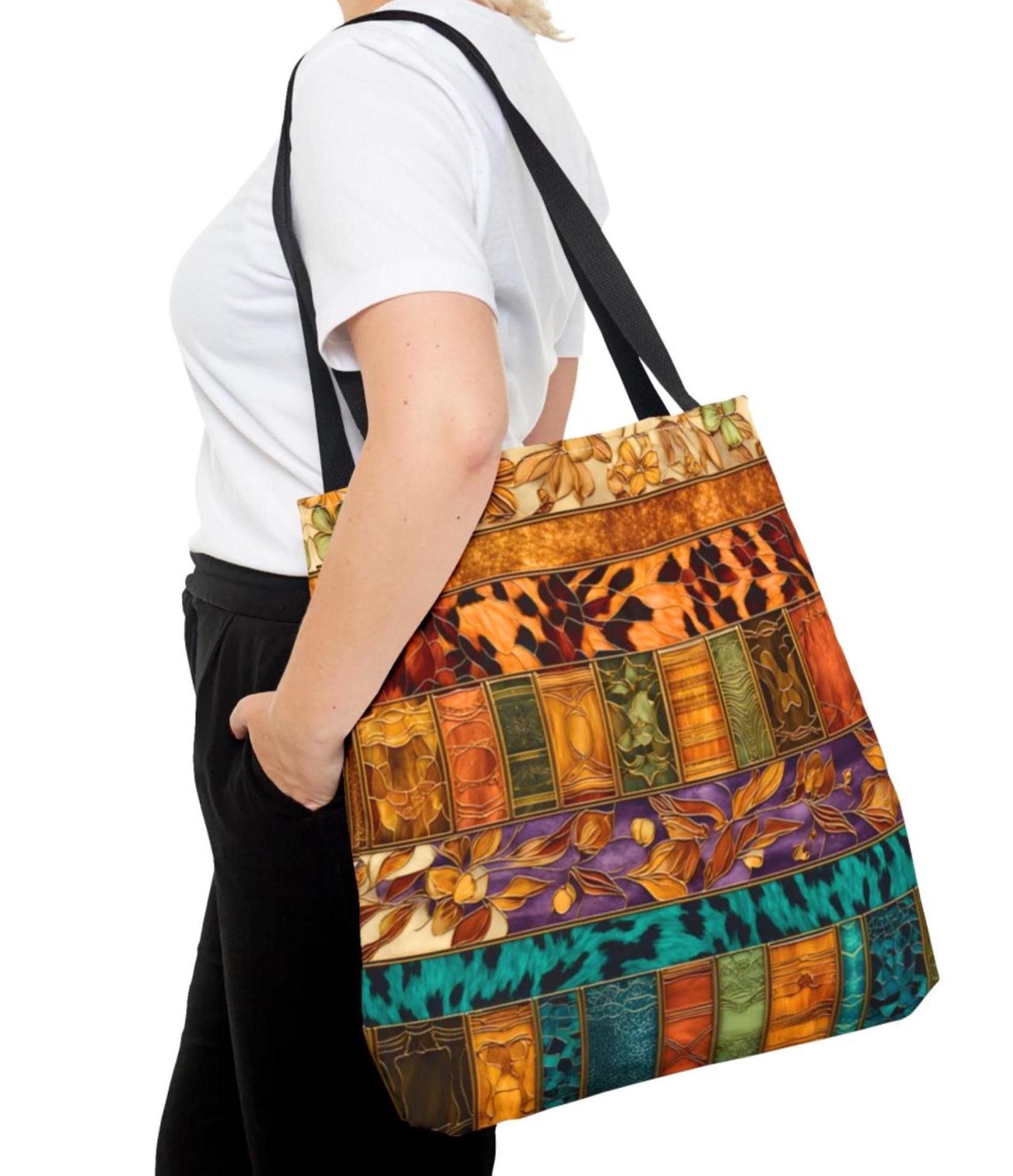 LELORESTORE Animal Print Canvas Tote Bag Leopard Tiger Pattern