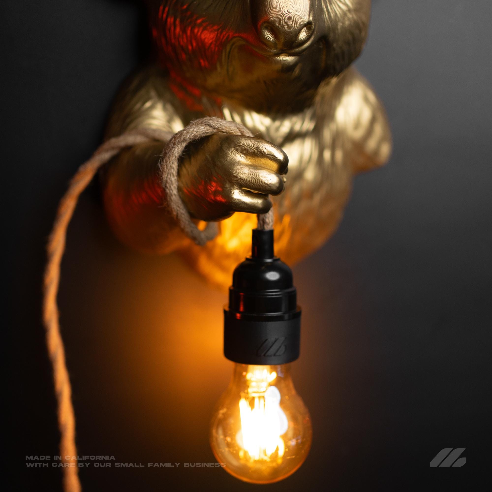 April16studio Gold Koala Wall Light 3D Printed Animal Sconce Lamp