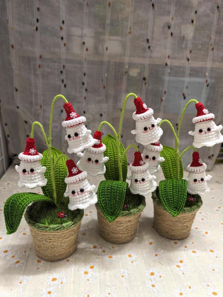 CrochetRecipe Crochet Handmade Halloween Ghost Light Lamp Desk Decoration
