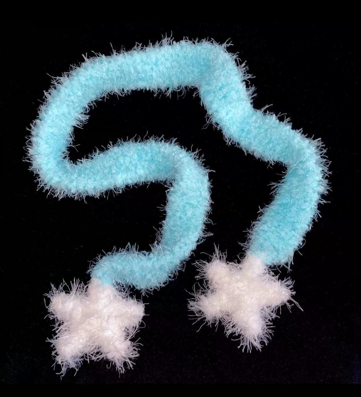 stellarPride Cozy Star-Tip Plush Mini Scarf Soft Pink