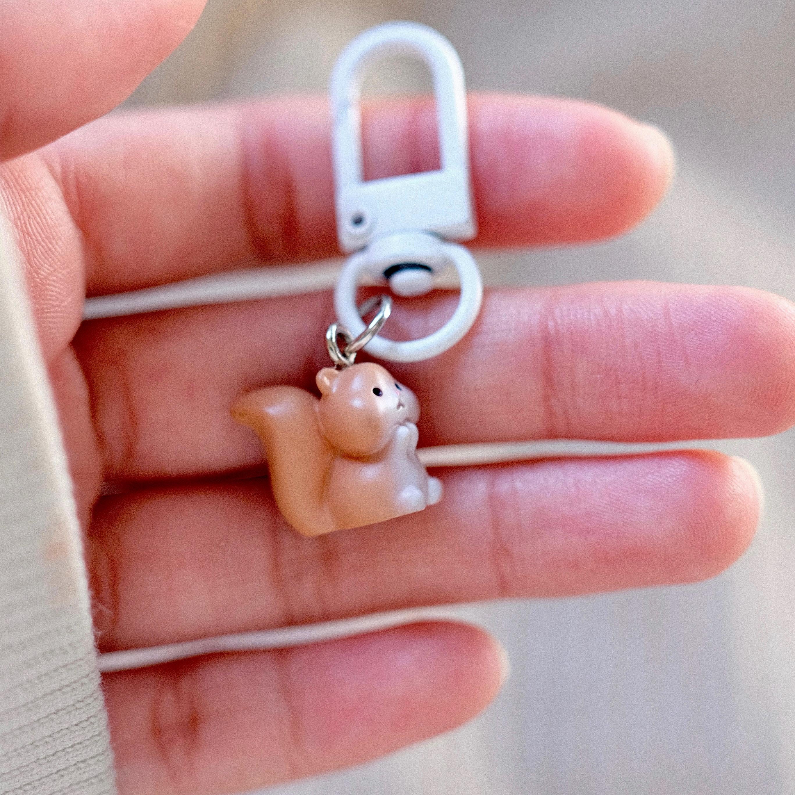 VanillaStarCafe Miniature Westside Squirrel Charm 0.5in Handmade Charm