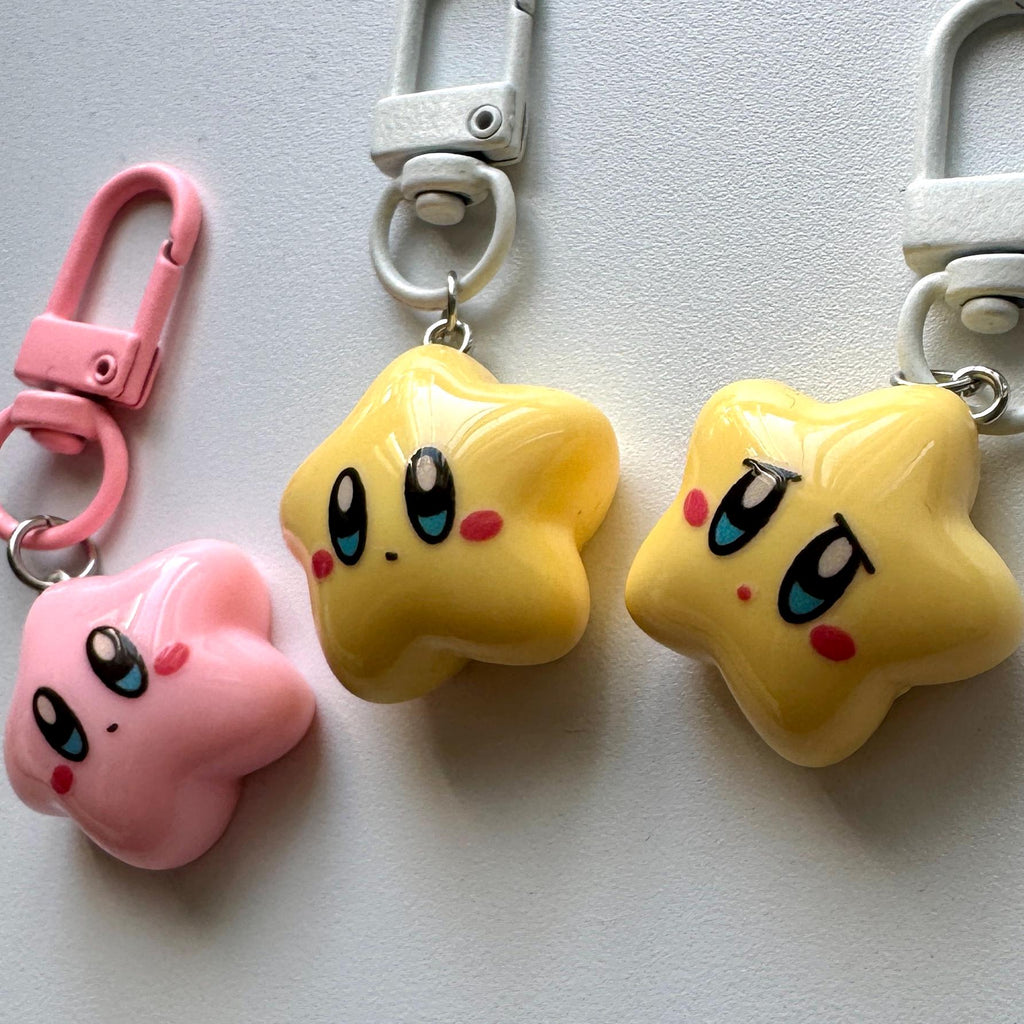 VanillaStarCafe Smiling Kirby Charm Acrylic Plastic 1in