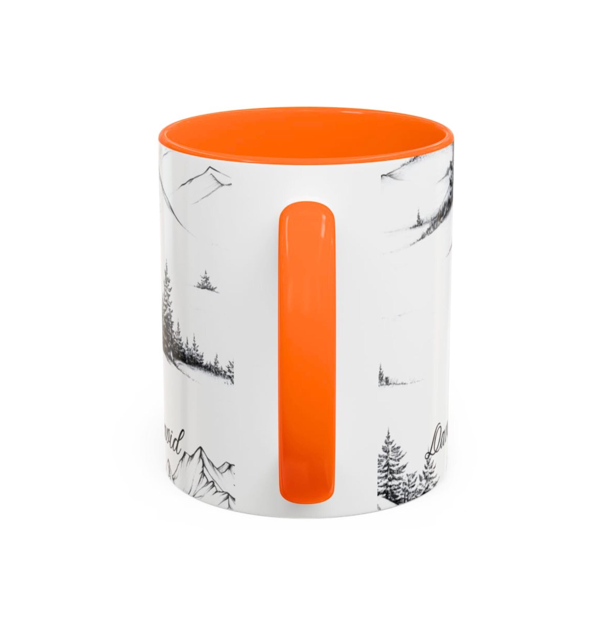LELORESTORE Personalized Mountain Ceramic Coffee Mug Custom Name Nature Gift
