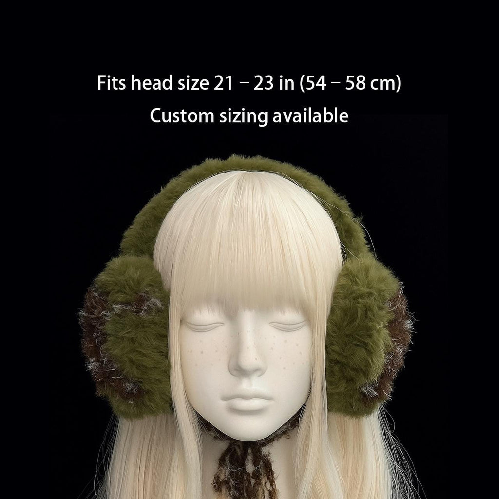 Handmade Pastel Lamb Ear Headband Cozy Winter Ear Warmer