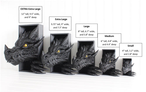 DelightfullyDutch Dragon Book Nook 3D Printed Bookshelf Decor