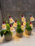 CrochetRecipe Crochet Handmade Halloween Ghost Light Lamp Desk Decoration