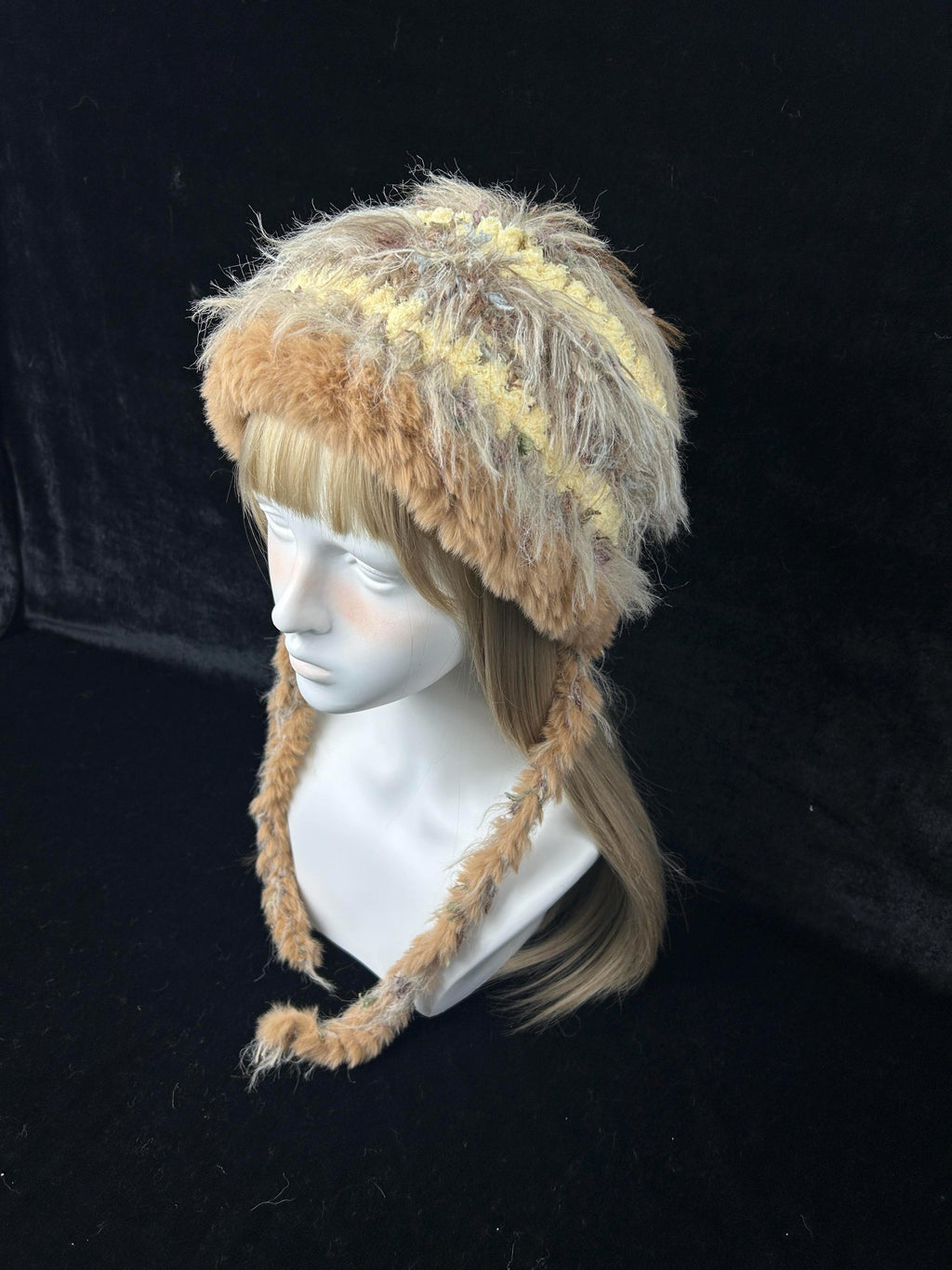 StellarPride Woodland Fairy Fluffy Hood Hat With Braided Ties