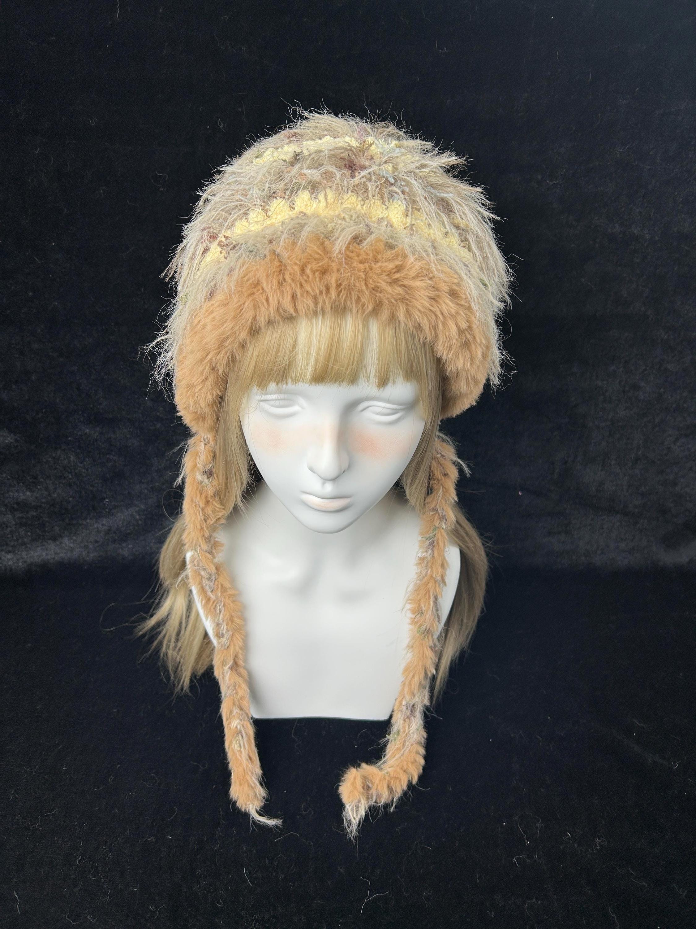 StellarPride Woodland Fairy Fluffy Hood Hat With Braided Ties