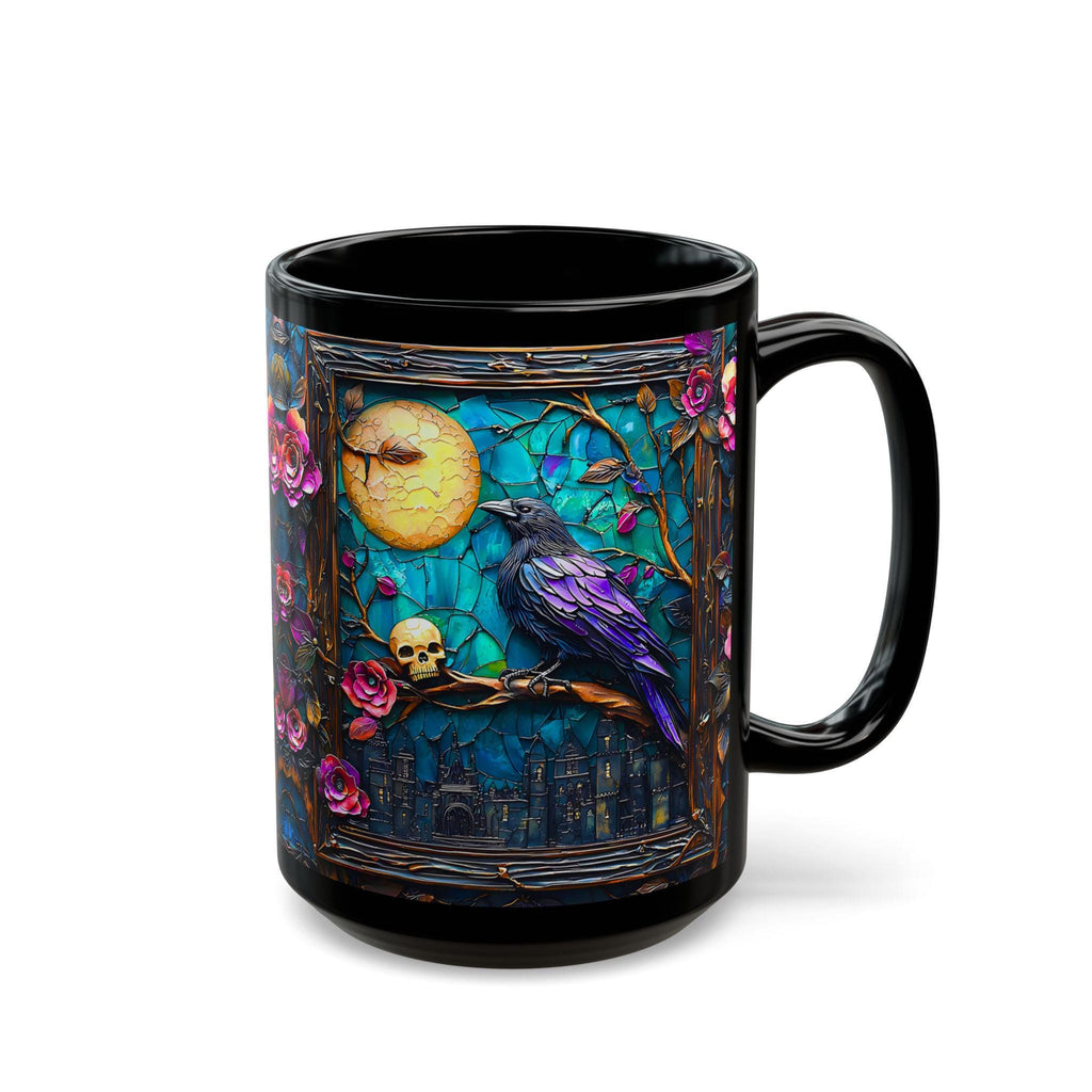 Raven Bookish Gothic Mug 15oz Dark Academia Coffee Cup