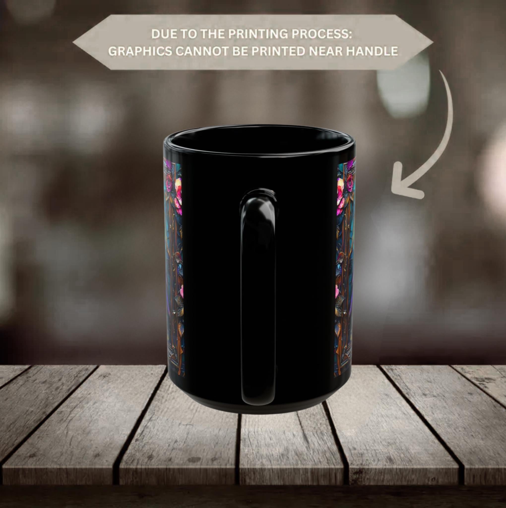 Raven Bookish Gothic Mug 15oz Dark Academia Coffee Cup