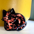 VanillaStarCafe Tortoiseshell Enamel Cat Pin 1in