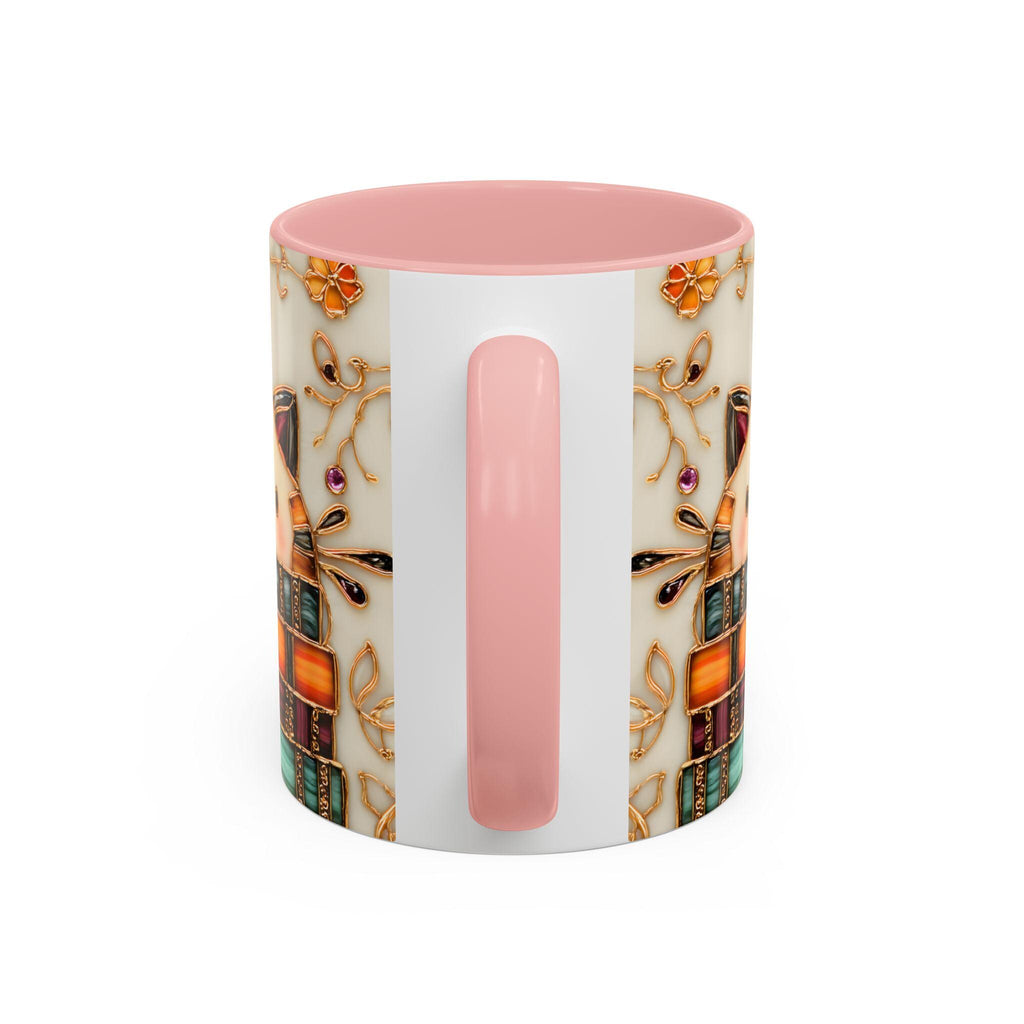 LELORESTORE Stained Glass Look Cat Mug Personalized Ceramic Coffee Cup Bookish
