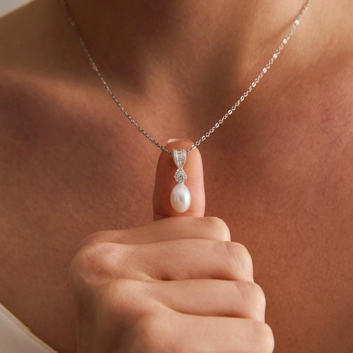 EcloraTreasures Handmade Freshwater Pearl Necklace Adjustable Cable Chain