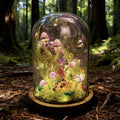 StarlitCarat Purple Mushroom Night Light With Crystal Enchanted Decor