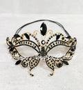 HappyJewelryWorld Gold And Black Crystal Masquerade Mask