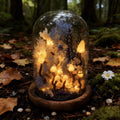 StarlitCarat Handmade White Mushroom Lamp Fairycore Night Light Battery