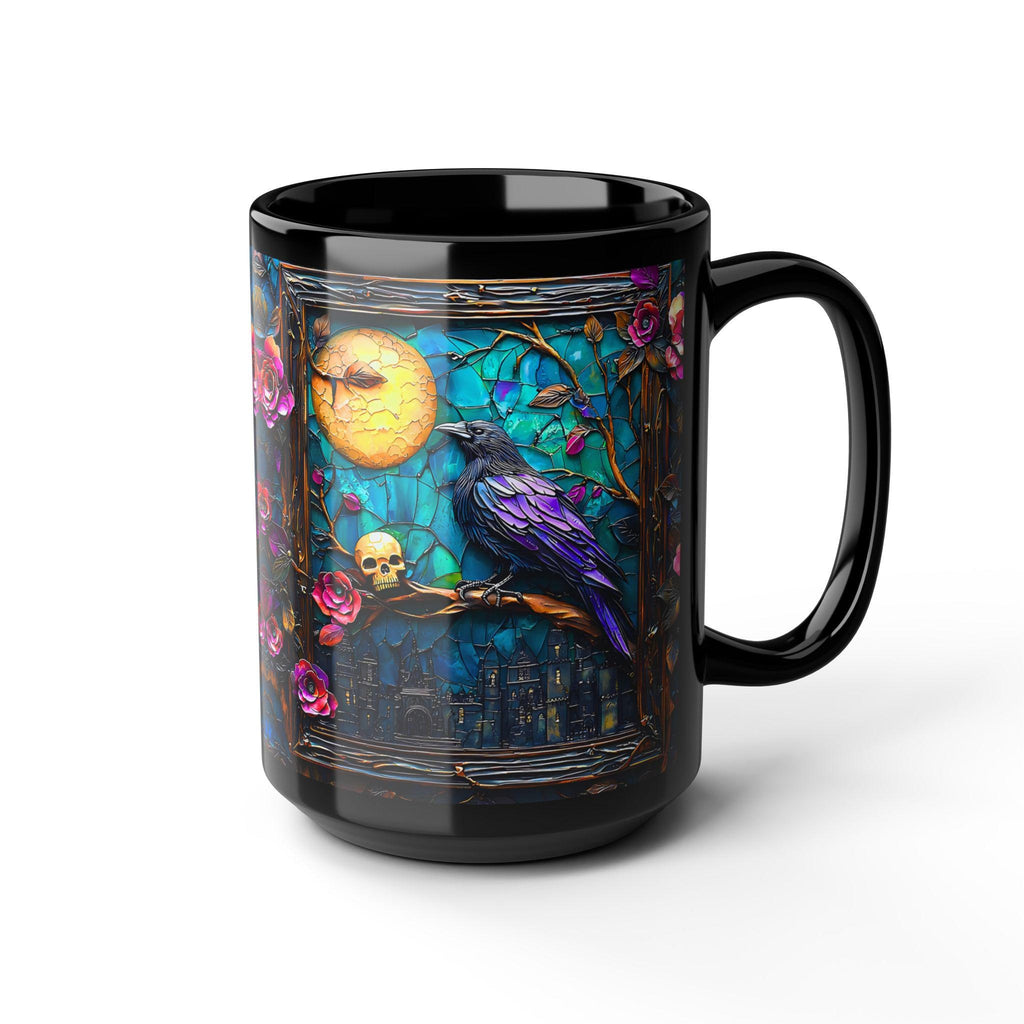 Raven Bookish Gothic Mug 15oz Dark Academia Coffee Cup