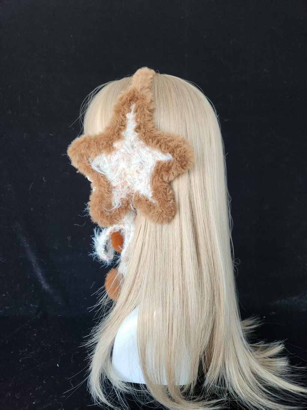 stellarPride Crochet Star Ear Warmer Soft Yarn Chocolate Brown