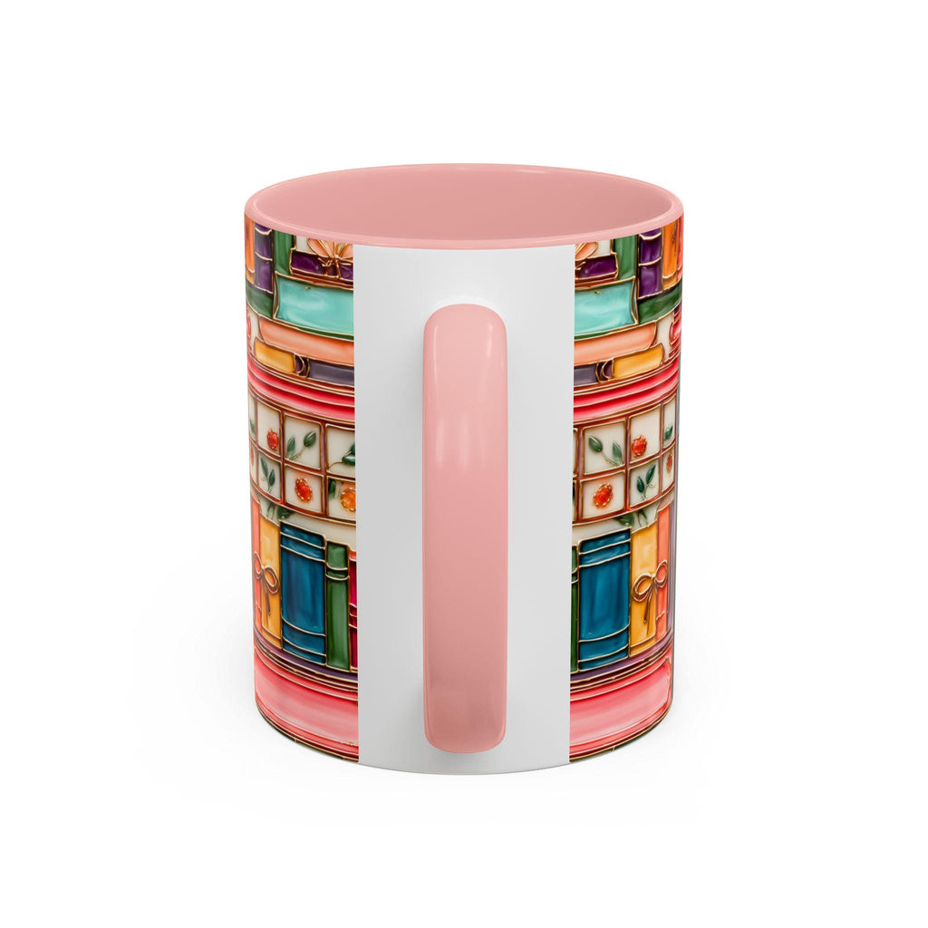 LELORESTORE Personalized Bookshelf Mug Stained Glass Ceramic Coffee Cup