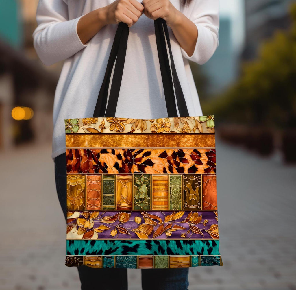 LELORESTORE Animal Print Canvas Tote Bag Leopard Tiger Pattern