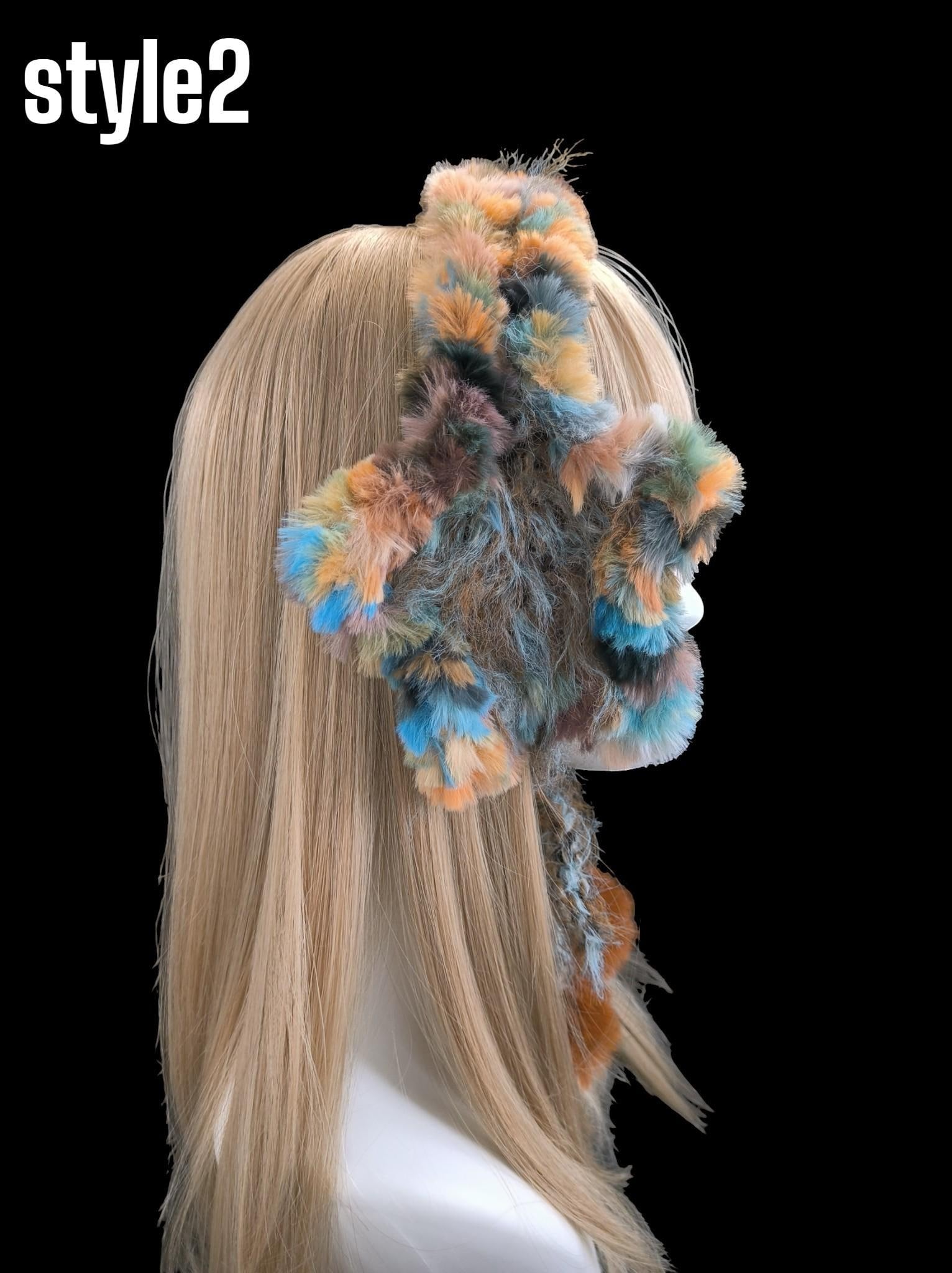 StellarPride Handmade Earthy Fairycore Star Earmuffs Plush Yarn