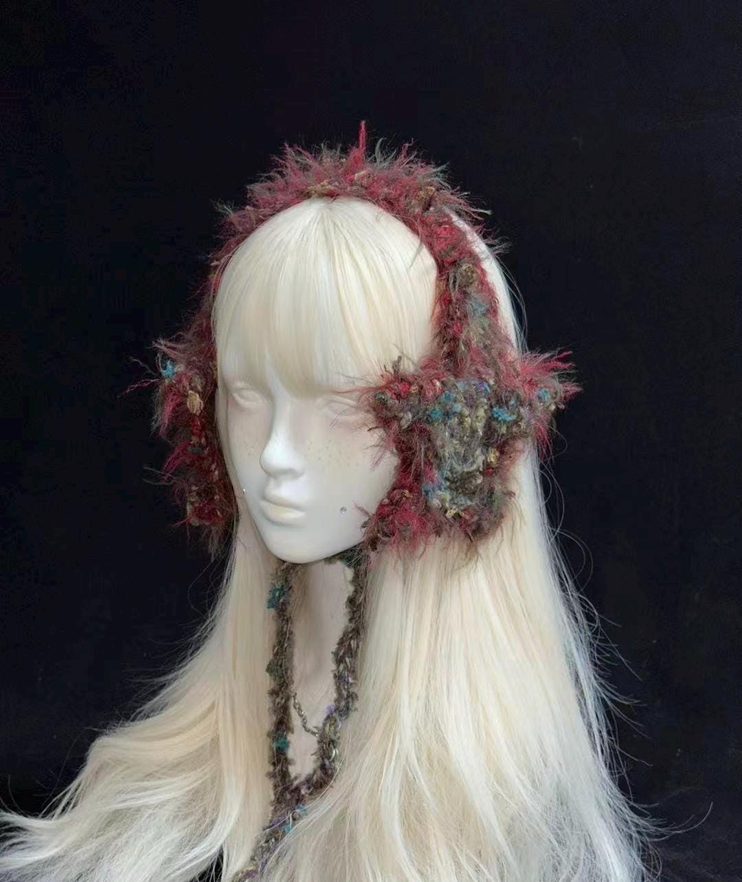 stellarPride Star Ear Muff Headband Wide Band Fairycore Festival Accessory