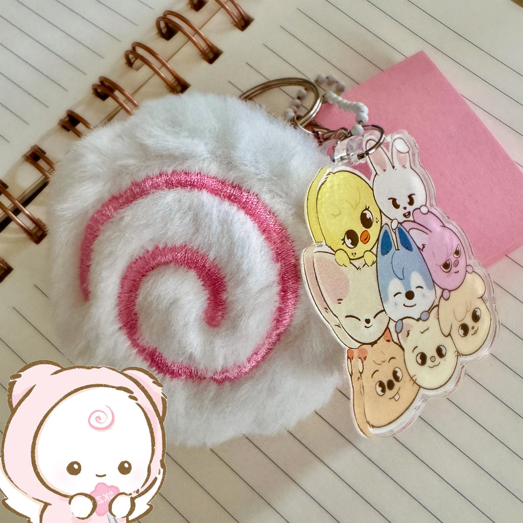 Stray Kids Skzoo STAY with Your Wings Plush Swirl Keychain