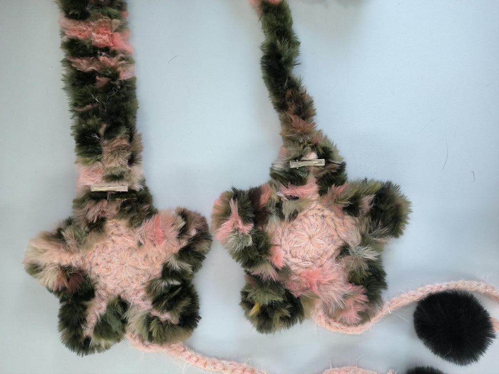 StellarPride Woodland Star Earmuffs Fairycore Plush Winter Hair Accessory