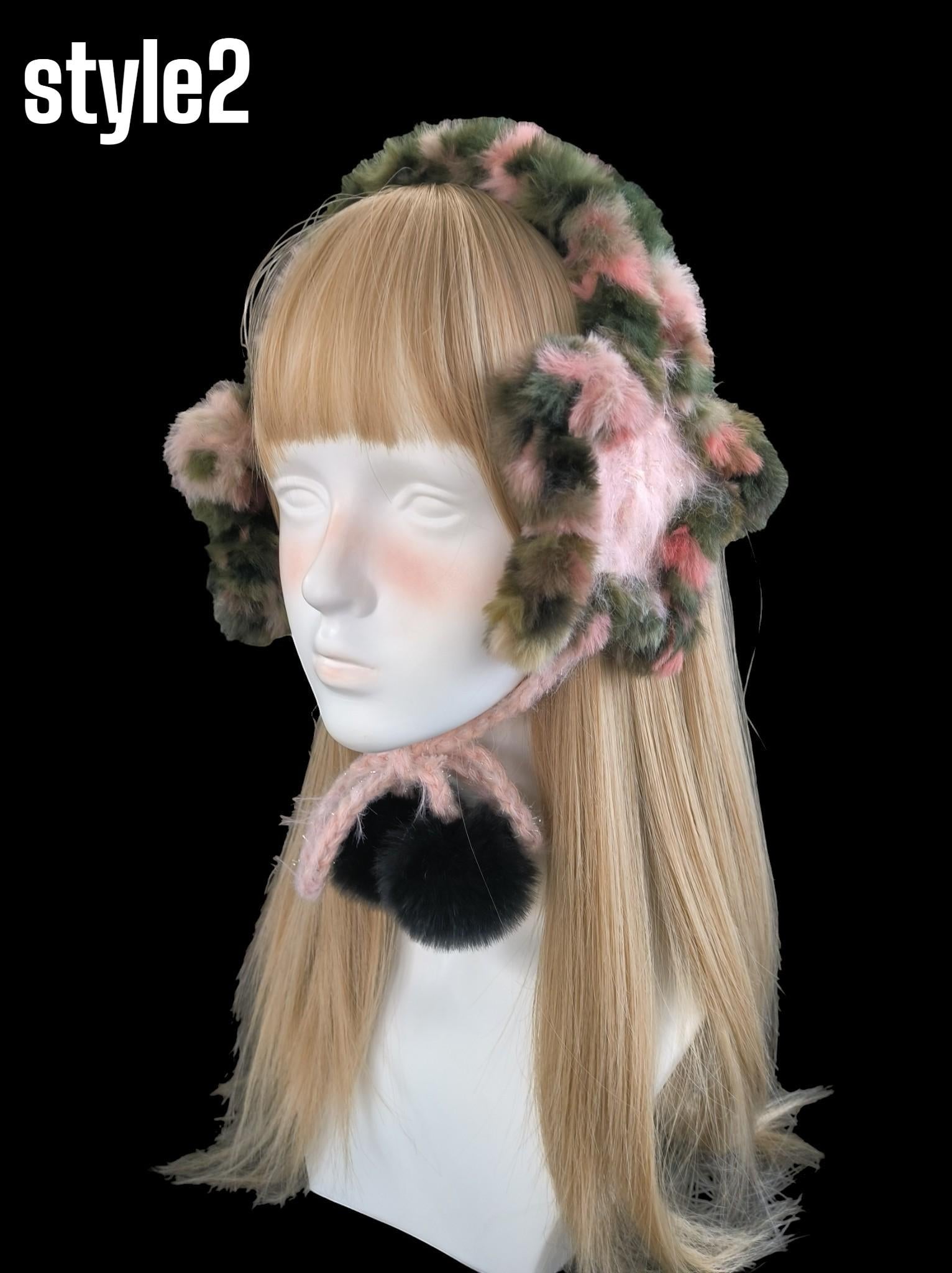StellarPride Woodland Star Earmuffs Fairycore Plush Winter Hair Accessory