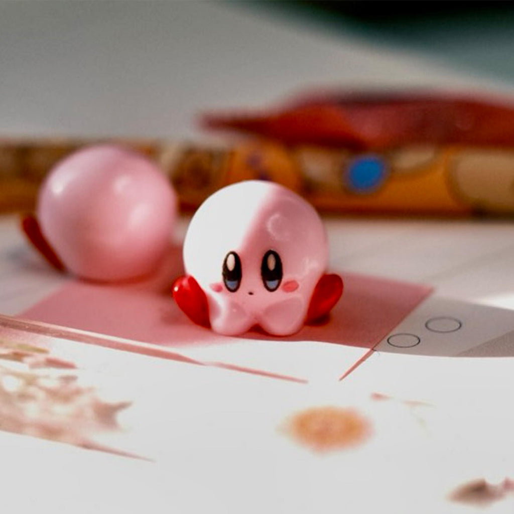 VanillaStarCafe Bubbly Kirby and Sparkling Shimmer Kirby Handmade Resin Charm