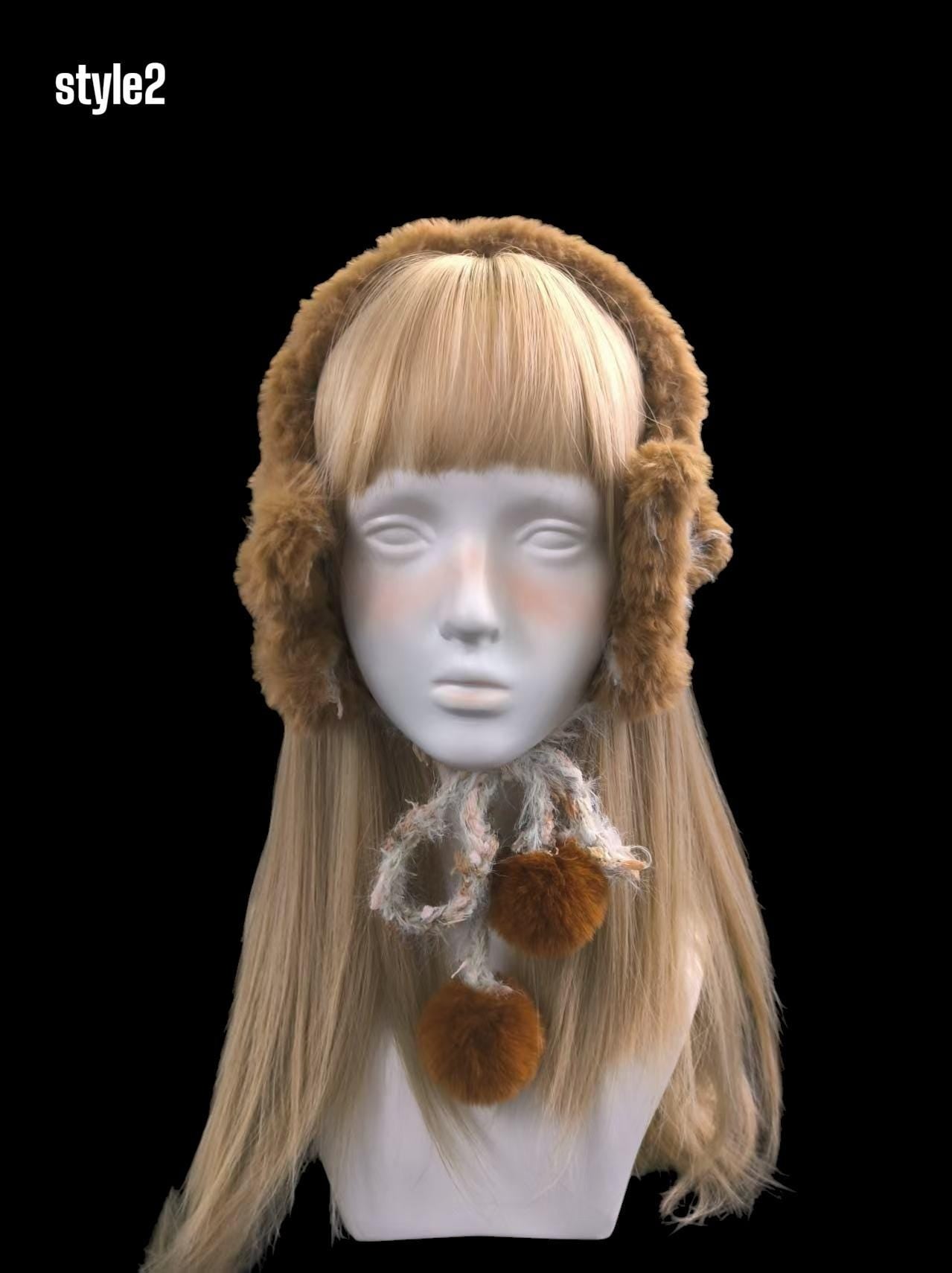 stellarPride Crochet Star Ear Warmer Soft Yarn Chocolate Brown