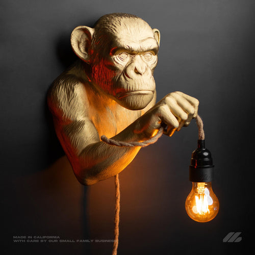 April16studio Monkey Wall Lamp 3D Printed Hand-Painted PLA