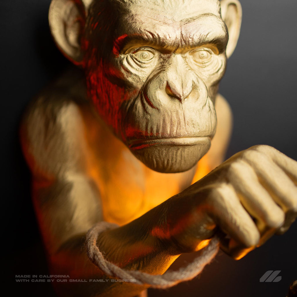 April16studio Monkey Wall Lamp 3D Printed Hand-Painted PLA