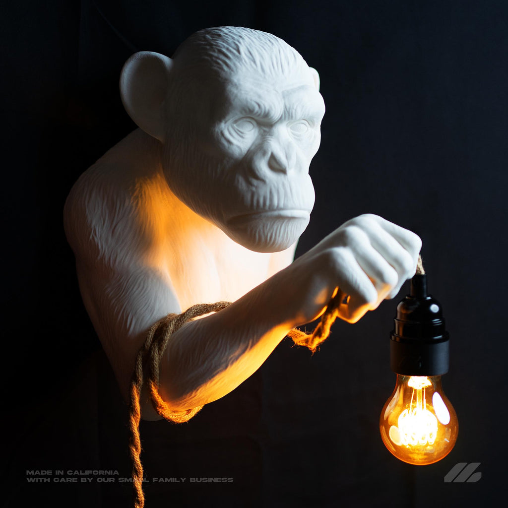 April16studio Monkey Wall Lamp 3D Printed Hand-Painted PLA
